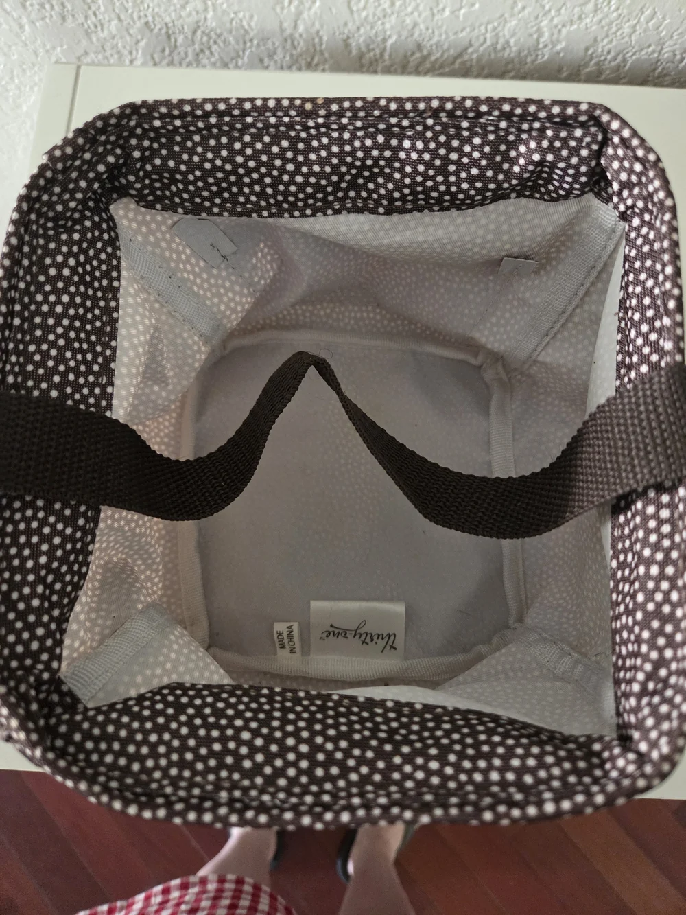 thirty-one Brown Polka Dot Foldable Little Carryall Cube